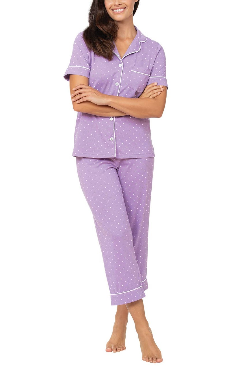 PajamaGram Pajamas Set Women - Pajamas Women, Purple, MD - Image 1